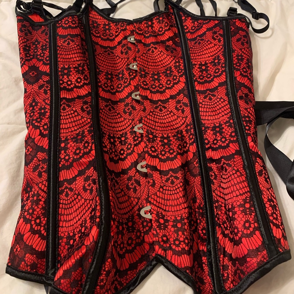 Red and Black Corset